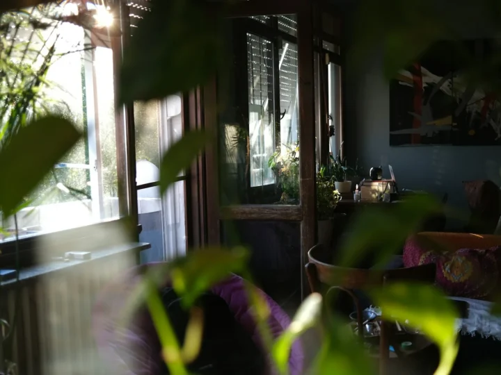 Living de una casa con luz natural de la mañana